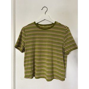 small outdoor voices striped crop tee